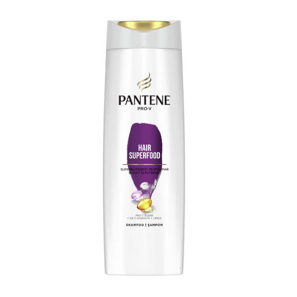 Sampon Nutritiv pentru Par Uscat si Deteriorat - Pantene Pro-V Hair Superfood Shampoo, 360 ml