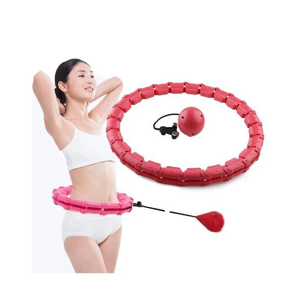 Cerc fitness pentru antrenament hula hoop, roz