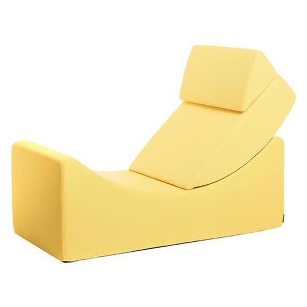 Canapea modulara pentru copii moon small radiant galbena, 70x35x28 cm