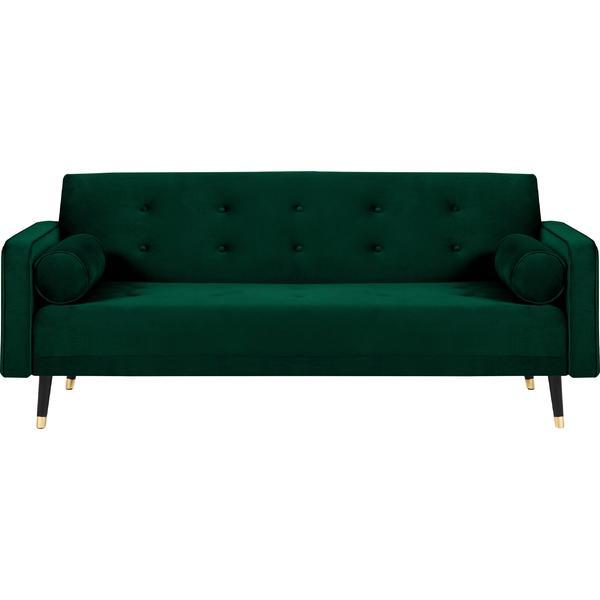 Canapea extensibila 3 locuri gia, catifea, verde inchis