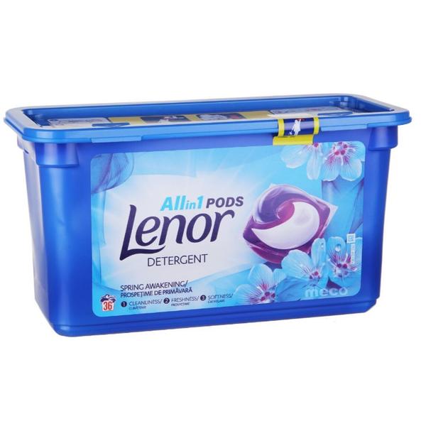 Detergent Capsule Automat Prospetime de Primavara – Lenor All in 1 Pods Detergent Spring Awakening, 36 buc