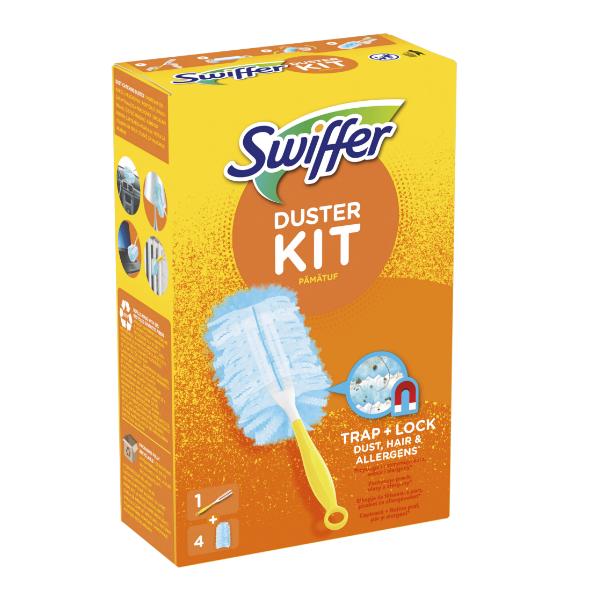 Kit de Testare pentru Curatarea Prafului 1 Maner + 4 Rezerve - Swiffer Duster Kit Trap & Lock 1+4, 1 set