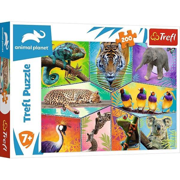 Puzzle 200 trefl animal planet o lume exotica