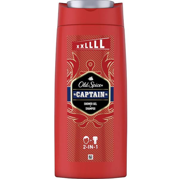 Gel de Dus si Sampon pentru Barbati - Old Spice Captain Shower Gel + Shampoo, 675 ml