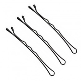 Agrafe par ondulate negre - prima ball pointed hair grips waved 63 mm