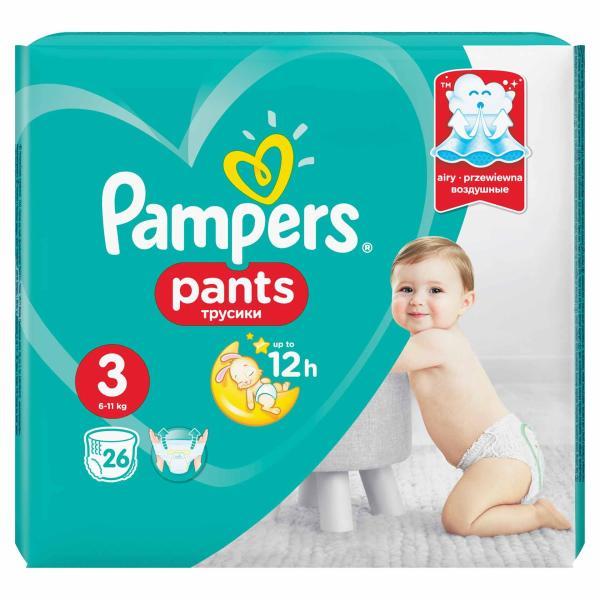 Scutece-Chilotel – Pampers Pants Active Baby, marimea 3 (6-11 kg), 29 buc