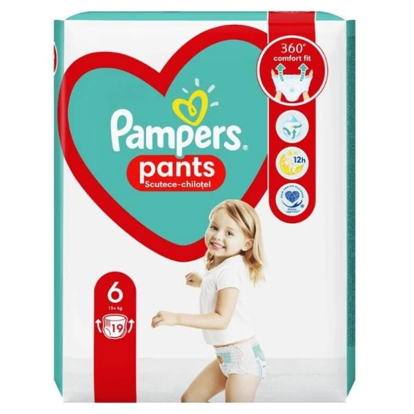 Scutece-chilotel - pampers pants active baby, marimea 6 (15+ kg), 19 buc