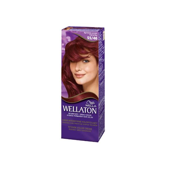 Vopsea permanenta - wella wellaton intense color cream, nuanta 54/46 rosu exotic