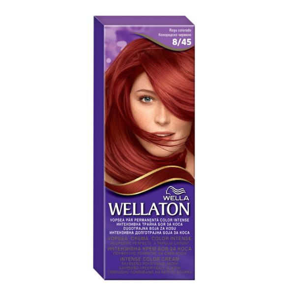 Vopsea Permanenta - Wella Wellaton Intense Color Cream, nuanta 8/45 Rosu Colorado