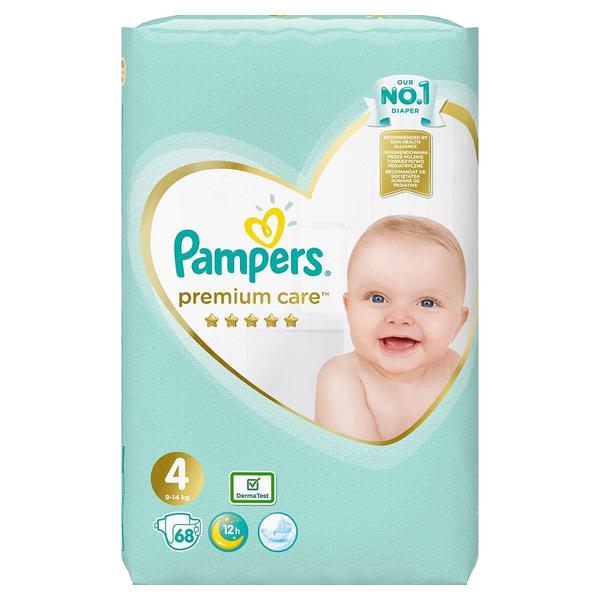 Scutece pentru Bebelusi – Pampers Premium Care marimea, 4 (9-14 kg), 68 buc