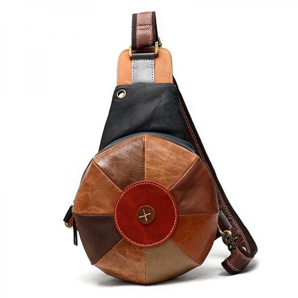 Rucsac dama, serena gt1525, piele naturala, model multicolor
