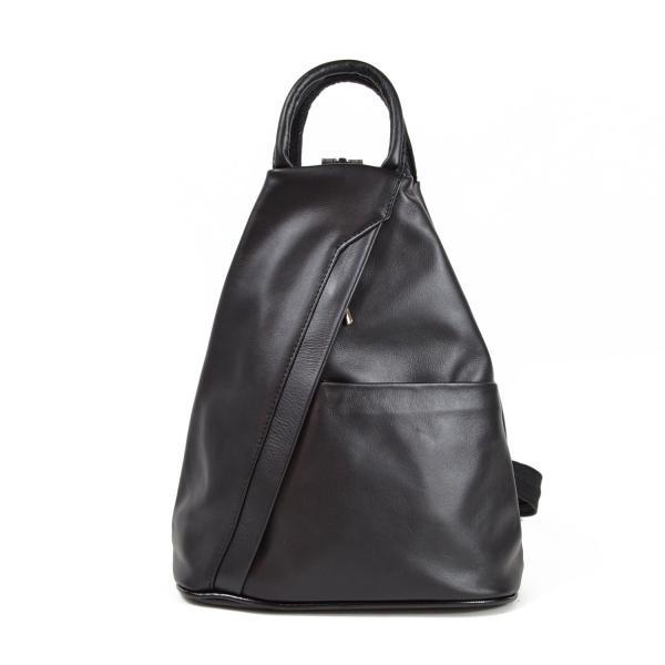 Rucsac pentru dama, stefania gt1489, piele naturala, negru