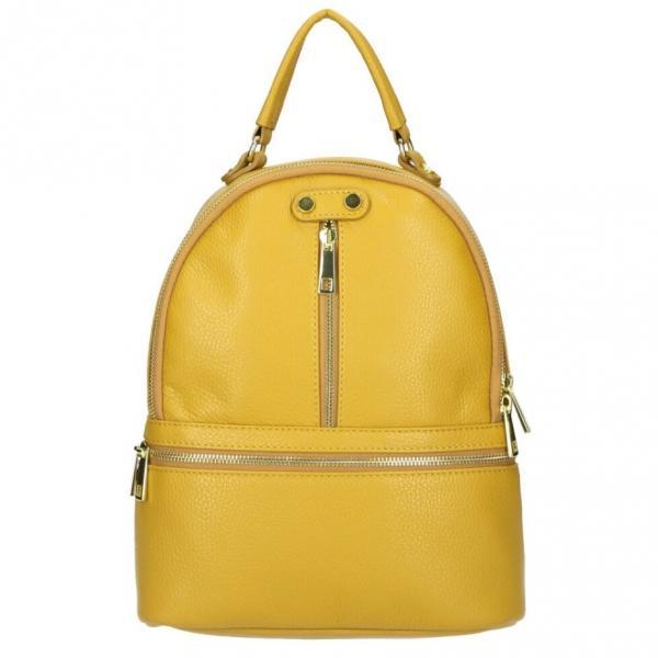Rucsac dama zena gt1178, piele naturala, galben