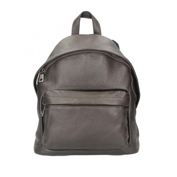 Rucsac dama zina gt610, piele naturala, maro inchis