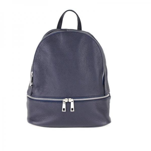 Rucsac dama zaira gt611, piele naturala, albastru inchis