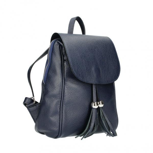 Rucsac dama zora gt701, piele naturala, albastru inchis