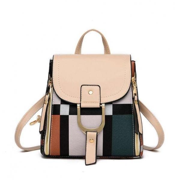 Rucsac dama, prema gt572, model alb - multicolor