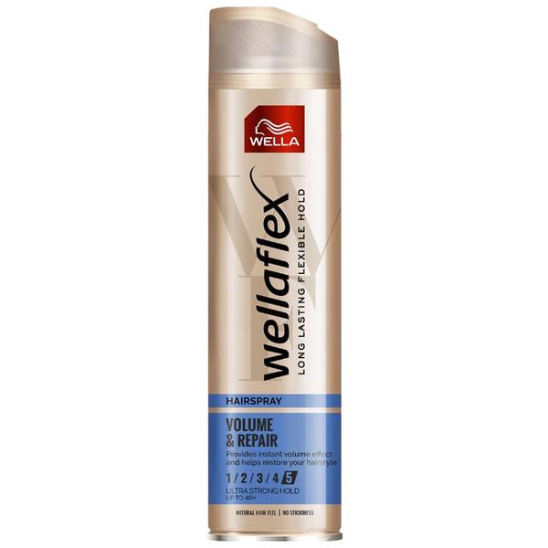 Fixativ pentru Volum cu Fixare Ultra Puternica - Wella Wellaflex Hairspray Volume&Repair Ultra Strong Hold, 250 ml