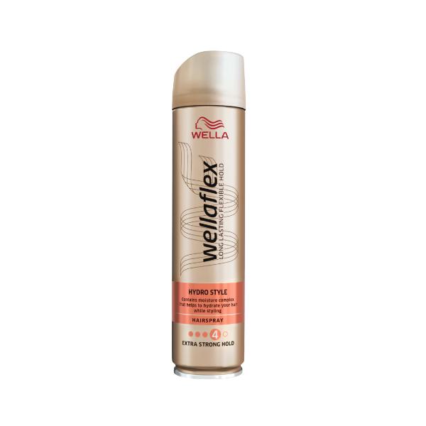 Fixativ Hidratant cu Fixare Extra Puternica – Wella Wellaflex Hairspray Hydro Style Extra Strong Hold, 250 ml