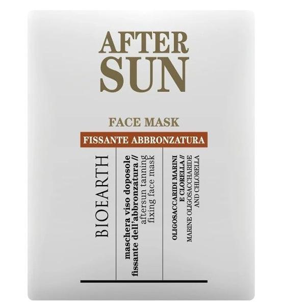Masca Servetel pentru Fixarea Bronzului – Bioearth After Sun Face Mask Fissante Abbronzatura, 1 buc Bioearth