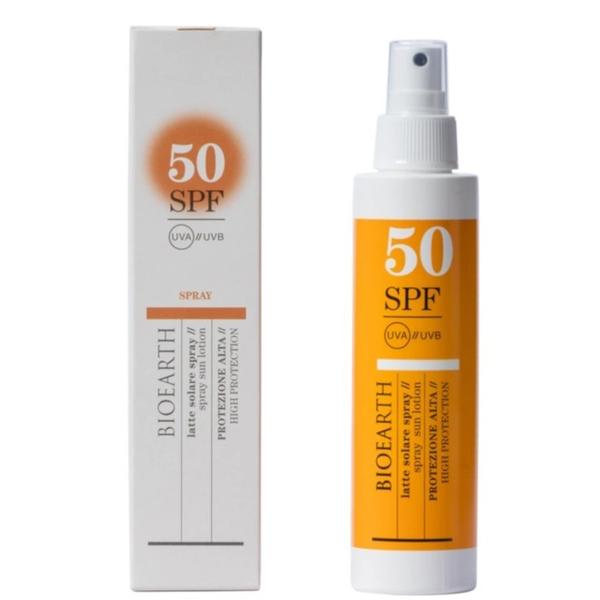 Lotiune Solara Spray pentru Corp SPF 50 cu Ganoderma Bioearth, 150 ml