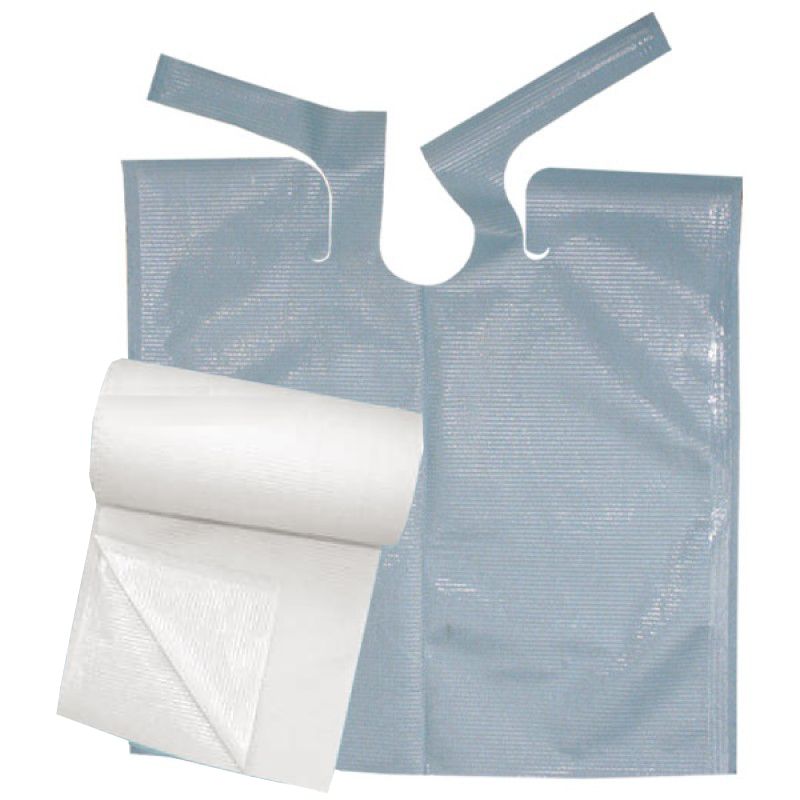 Rola Bavete Cosmetice Albe - Prima Nursing Bib with Ties Roll 61 x 53 cm