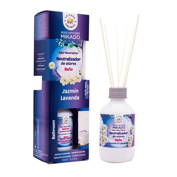 Odorizant de baie cu betisoare si aroma de iasomie si lavanda pentru neutralizarea mirosurilor mikado, 100 ml