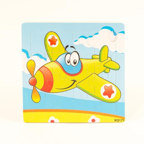 Puzzle din lemn, avion, 7toys