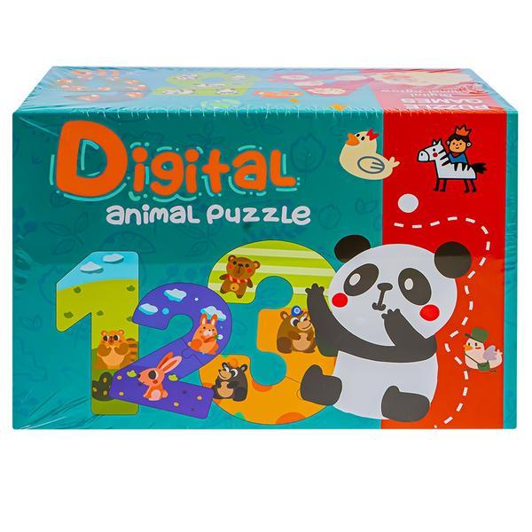 Puzzle din lemn, cifre, 7toys