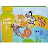 Puzzle lemn, animale/vehicule, 7Toys