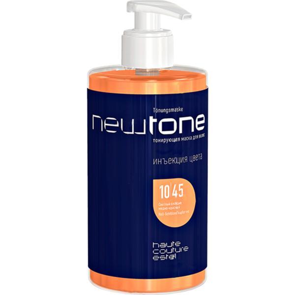 Masca nuantatoare pentru par cu keratina Haute Couture Newtone 10/45 Blond deschis aramiu-rosu, 435 ml 10/45