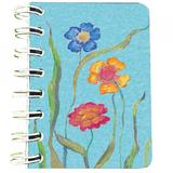 Carnet cu spira Flori de camp, 7 x 10 cm, 75 foi veline