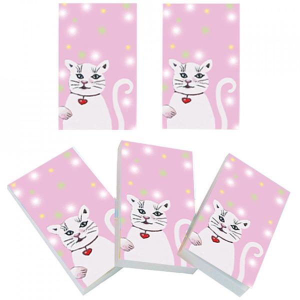 Set 5 carnetele de buzunar Miau, 5 x 8 cm, 100 foi veline