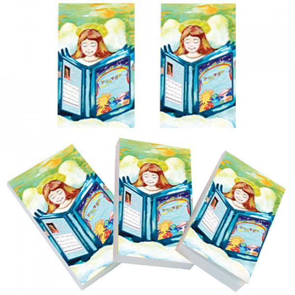 Set 5 carnetele de buzunar inger citind, 5 x 8 cm, 100 foi veline