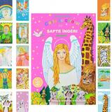 Set Carte de colorat cu sapte ingeri, de Luminita Manole, A4 si 15 carnetele de buzunar cu desene din carte