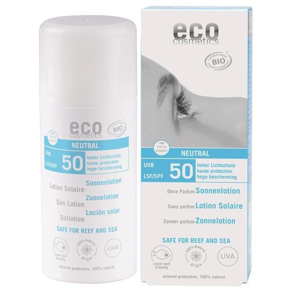 Lotiune fluida de protectie solara FPS 50 Fara parfum, Eco Cosmetics, 100 ml Eco Cosmetics
