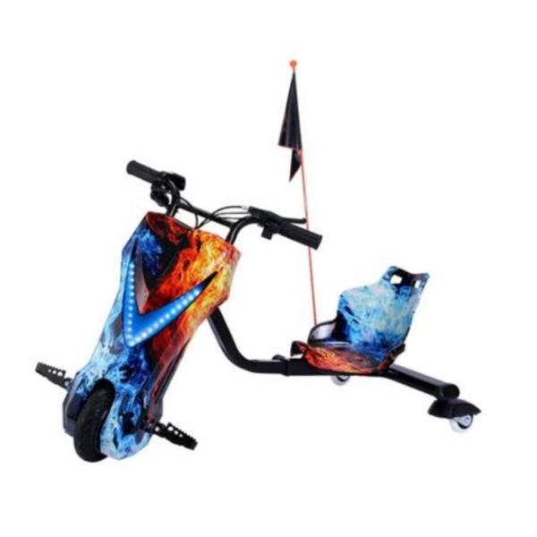 Tricicleta electrica pentru drifturi 360, motor 250w, 15km/h, 4400ma, ice fire