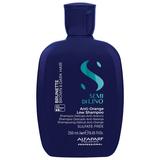 Sampon pentru Neutralizarea Tonurilor de Portocaliu pentru Par Brunet si Castaniu - Alfaparf Milano Semi di Lino Anti-Orange Low Shampoo, 250 ml