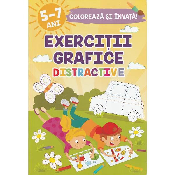 Exercitii grafice distractive. Coloreaza si invata 5-7 ani - Luminita Albu, editura Libelula