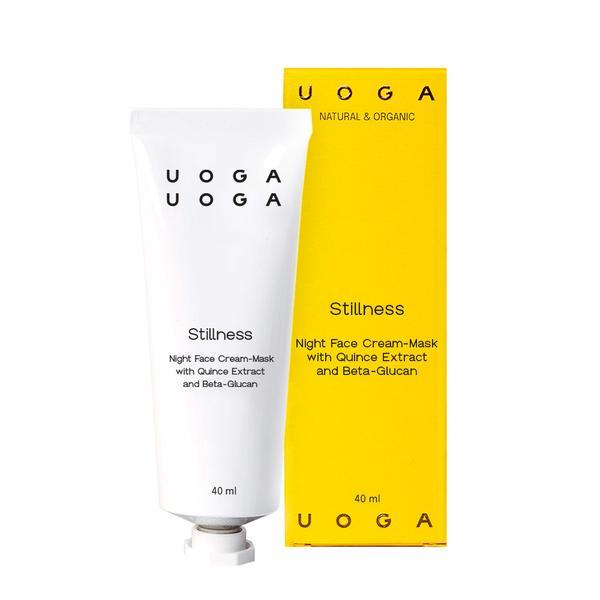 Crema de fata hranitoare bio, vegana de noapte – masca cu acid hialuronic si extract de gutui, Stillness, Uoga Uoga, 40ml 40ML