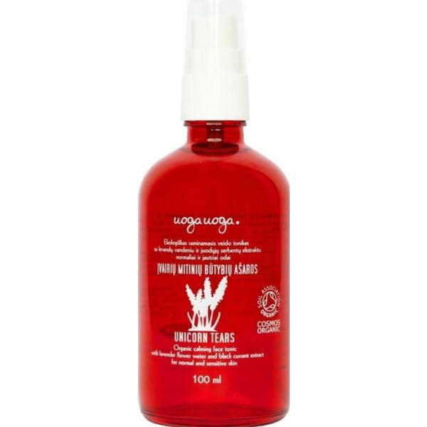 Tonic de fata calmant bio, vegan cu apa de flori de lavanda si extract de coacaz negru pentru pielea normala si sensibila, Unicorn Tears, Uoga Uoga, 100ml 100ml imagine 2022
