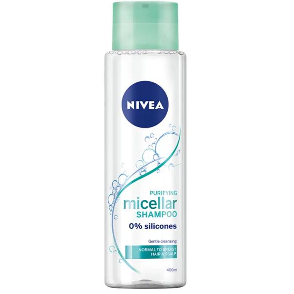 Sampon Micelar cu Extract de Melisa pentru Par cu Tendinta de Ingrasare – Nivea Purifyng Micellar Shampoo Normal to Grasy Hair & Scalp, 400 ml 400 imagine noua