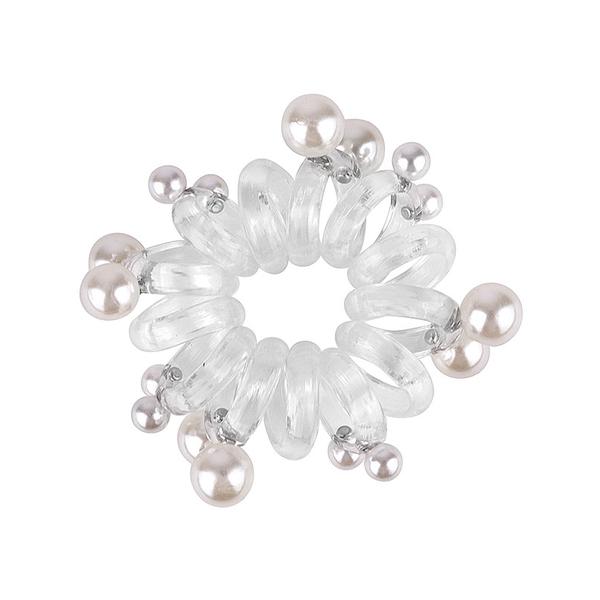 Accesoriu spiralat cu perle pentru prinderea parului camco, 1 buc