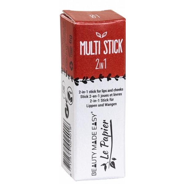 Stick 2 in 1 Vegan pentru Buze si Obraji Multi Stick Beauty Made Easy, nuanta 01 Red, 6 g