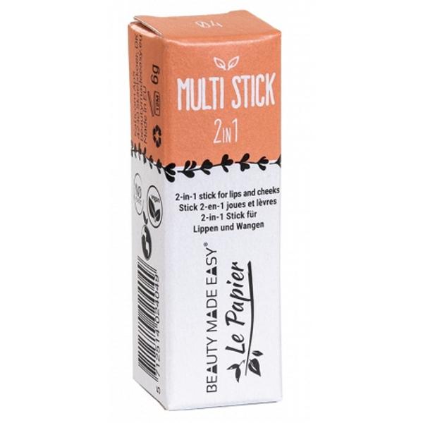 Stick 2 in 1 Vegan pentru Buze si Obraji Multi Stick Beauty Made Easy, nuanta 04 Orange, 6 g Beauty