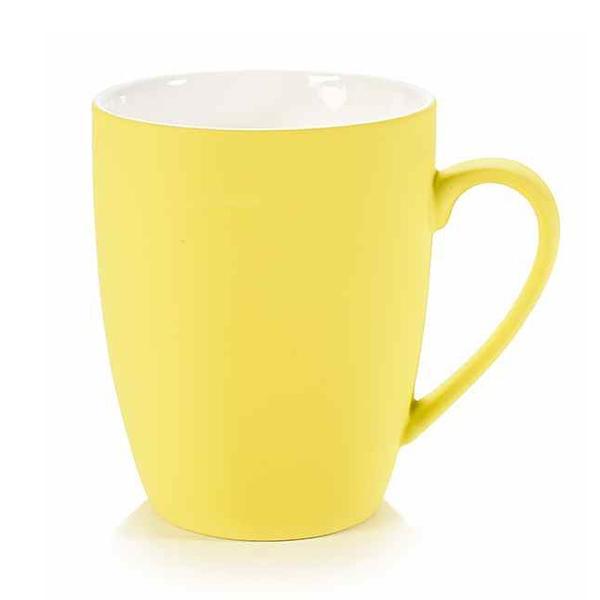 Cana din portelan galben mat ø 8,5 cm x 10,5 h 400 ml