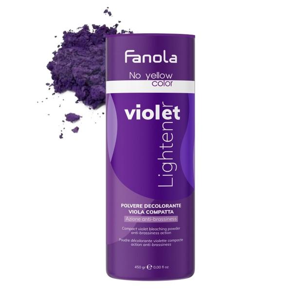 Pudra Decoloranta cu Pigmenti VIoleti – Fanola No Yellow Collor Violet Lighten, 450 g esteto