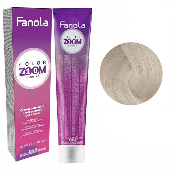Vopsea Crema Permanenta – Fanola Color Zoom 10 Minutes, nuanta 8.01 Natural Light Ash Blonde, 100 ml esteto.ro