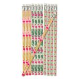 Set creioane din lemn, cu radiera, Flamingo, 19 x Ø 0,8 cm, 12 buc/set, +4 ani