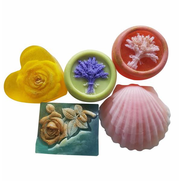 Sapun Solid Handmade cu Glicerina si Uleiuri Vegetale de  Herbagen, diverse forme, 75 g